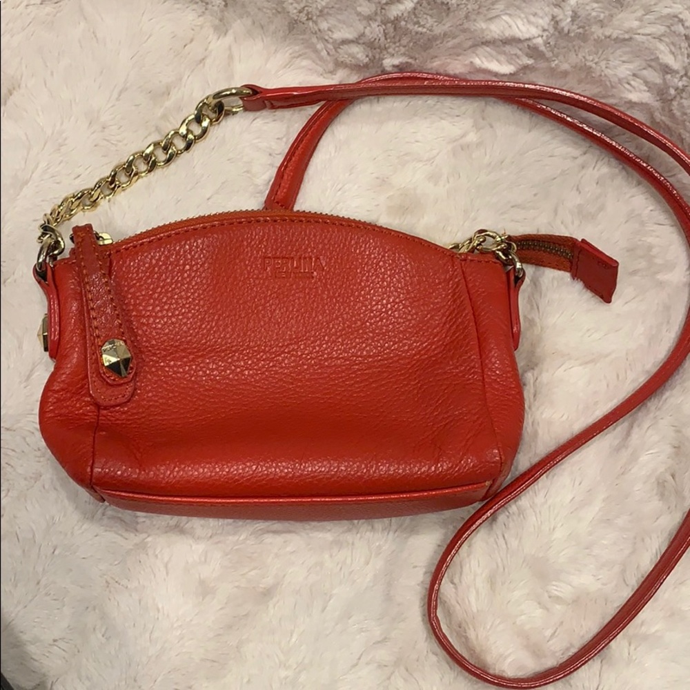 Poppy leather Perlina crossbody